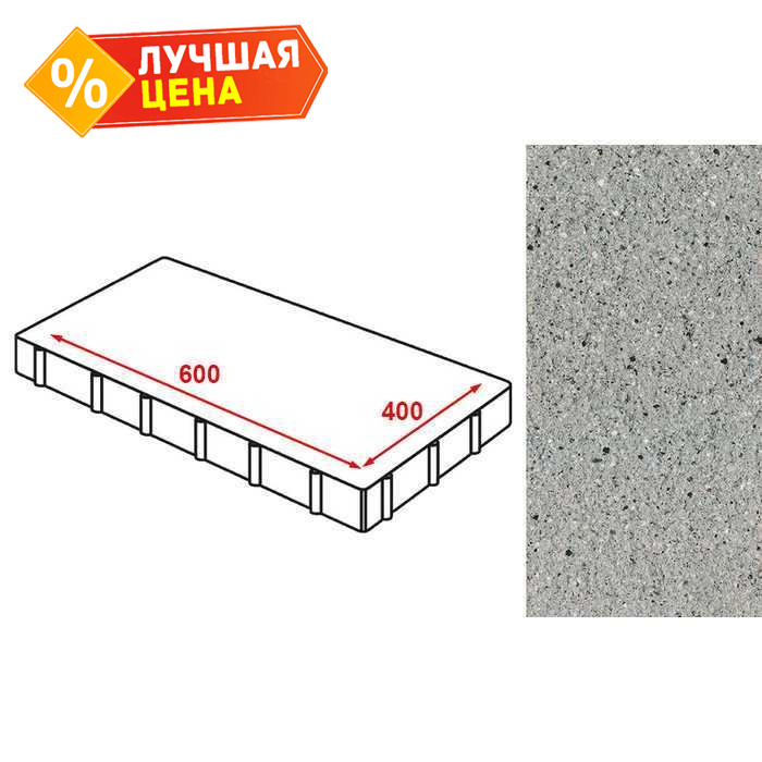 Плита тротуарная Готика Granite FERRO, Цветок Урала 600x400x60 мм